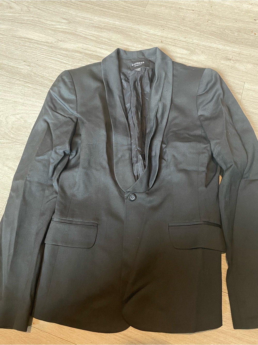 Express Black Single-Button Blazer